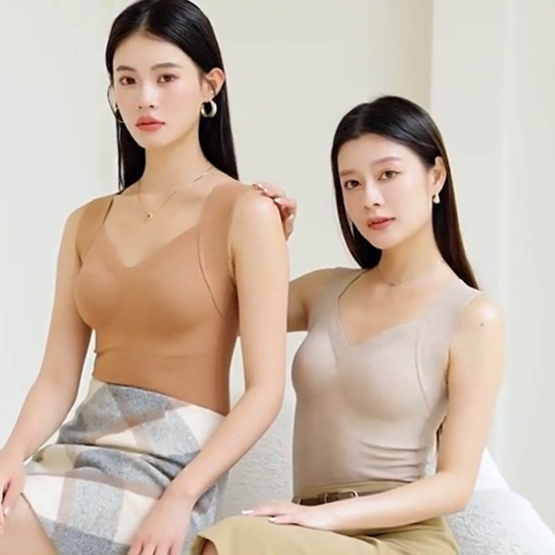 冬天穿这件保暖背心，我直接告别臃肿！浪漫春天一体杯背心实测