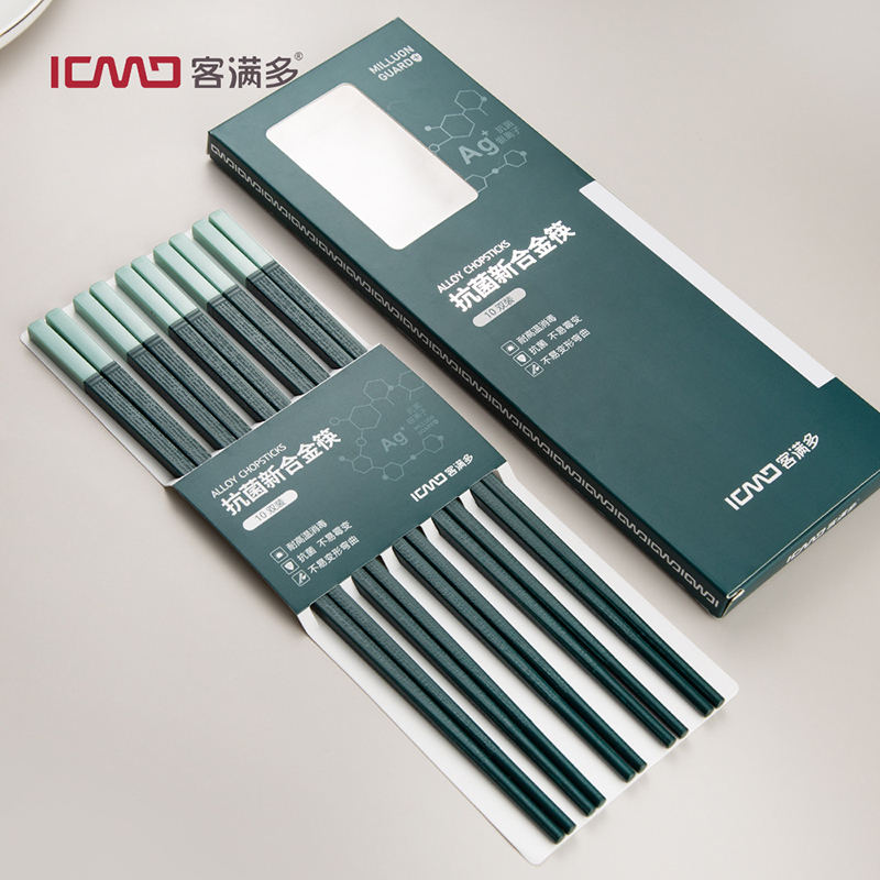 北欧绿合金筷：防滑挑战者的餐桌新宠