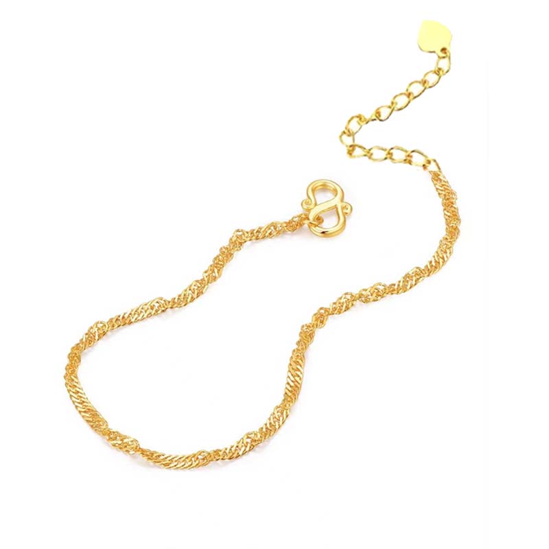 BX JEWELRY爱心镀金手链：心动水波纹，日常穿搭的精致小确幸