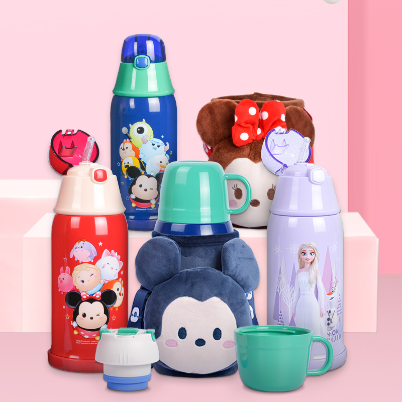 迪士尼保温杯礼盒开箱！540ml大容量，还送超萌公仔杯套！