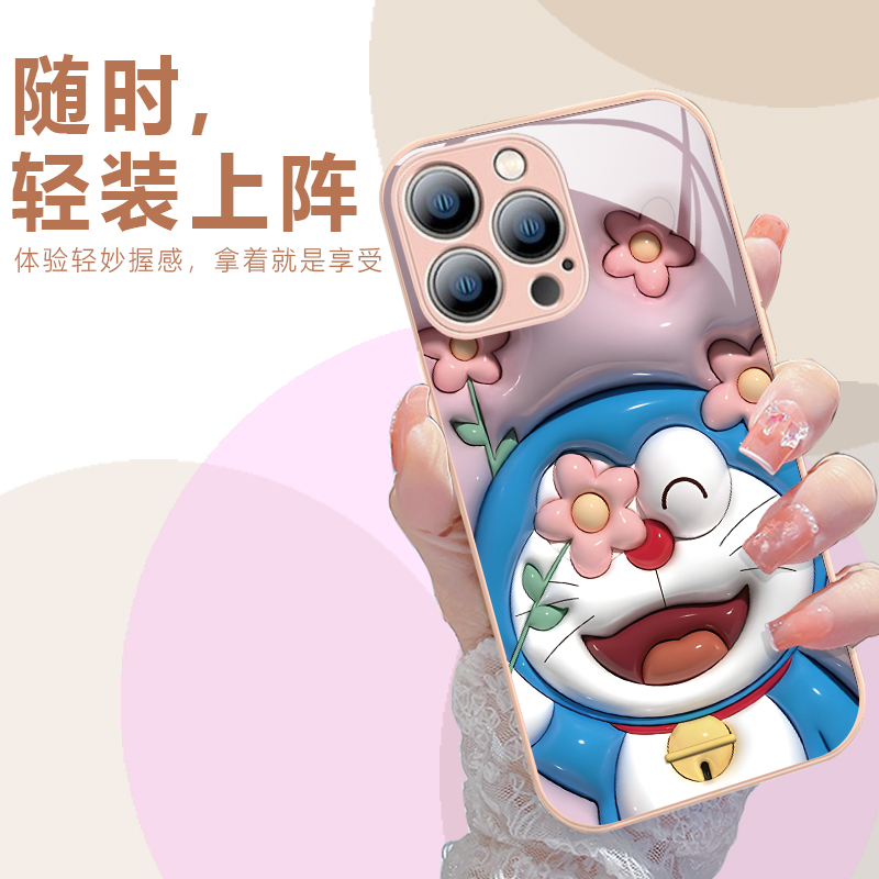 米梵纳哆啦梦手机壳开箱！立体手花太绝了，89块值哭😭