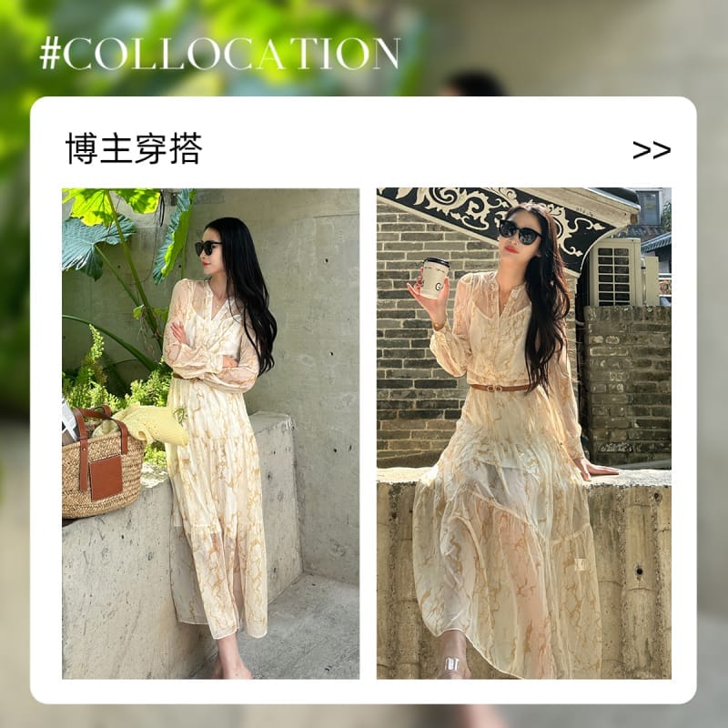 25年早春必入!这条法式茶歇裙让我在田园里美成画🌸