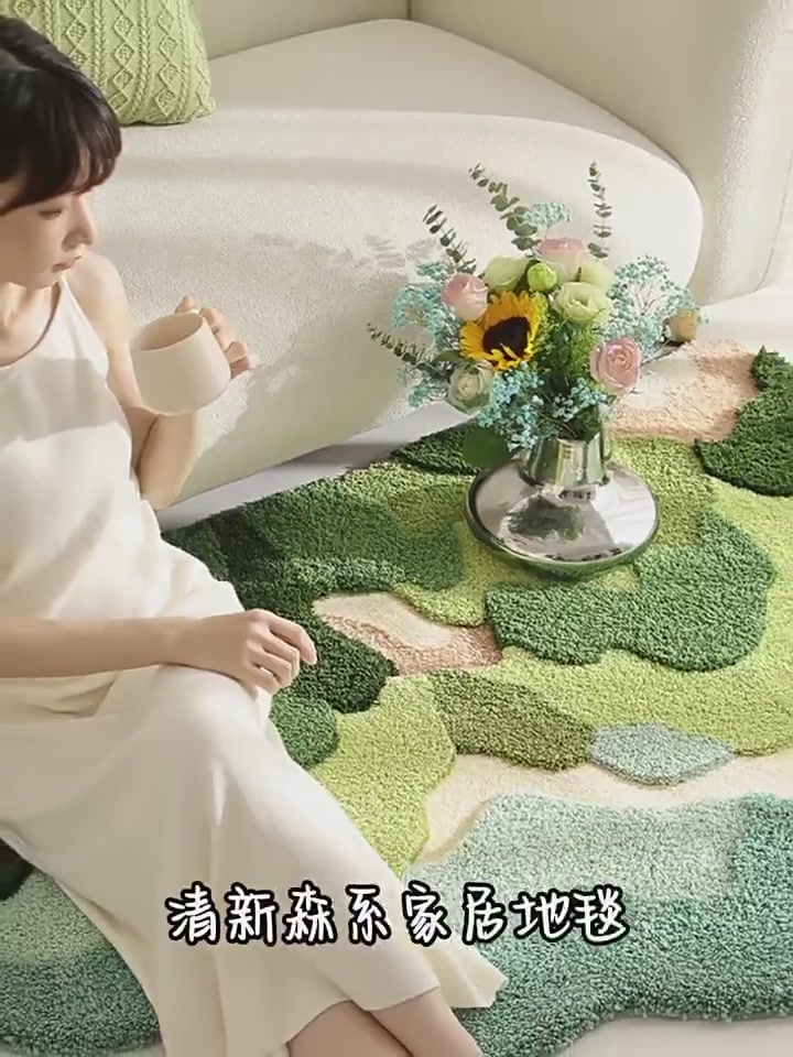 冬天就爱这抹绿！我的床边毯也太高级了吧🌿