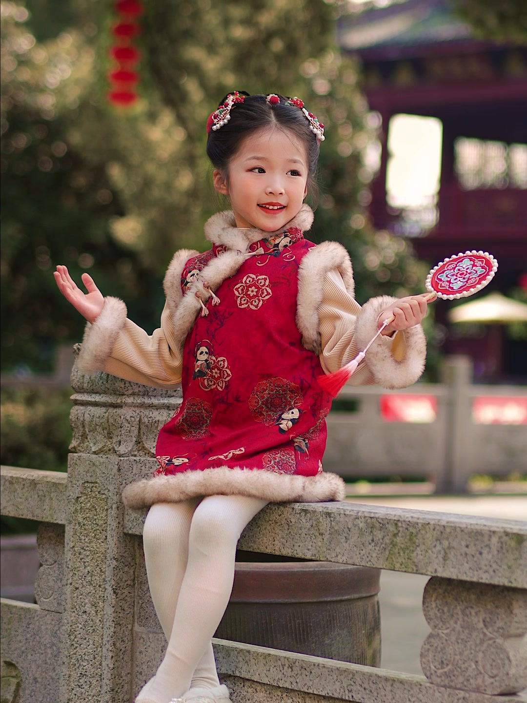 给女儿买的新年战袍，这件中国风旗袍棉衣到底值不值398？