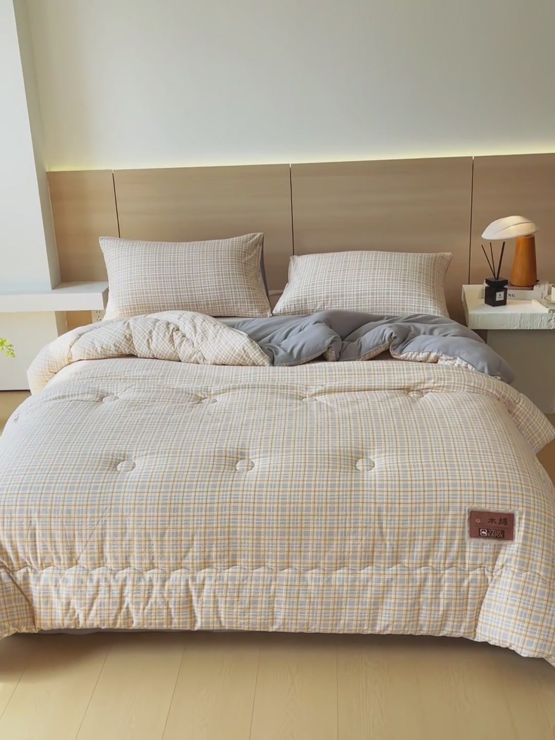 【永优万】10A抗菌云木棉格子被，秋冬必备！