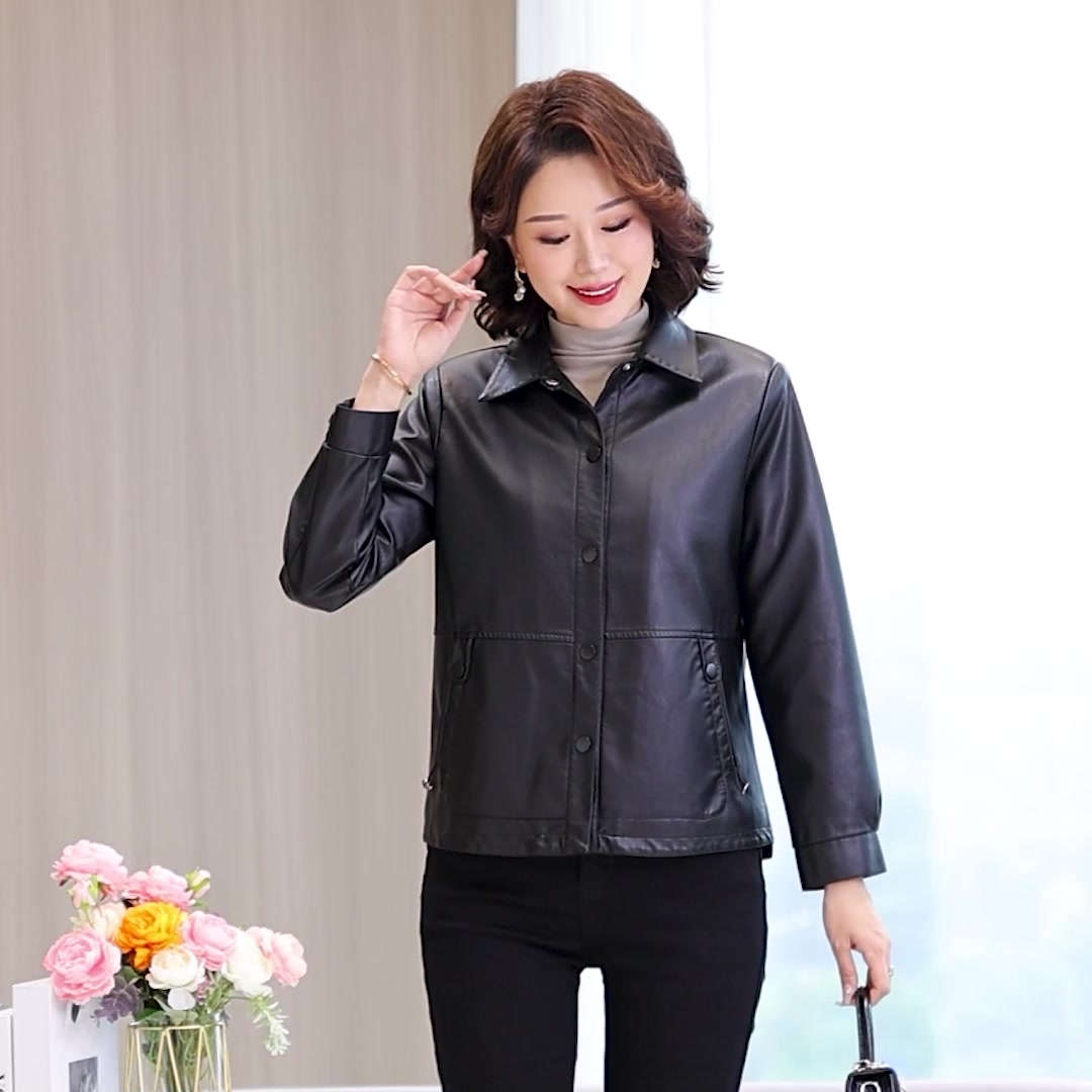 小个子女生必入！这件免洗皮夹克也太显瘦了吧💥