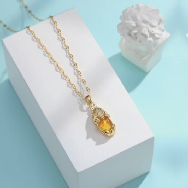 黄晶吞金兽项链，真能“吞金”不褪色？我戴了3个月的真实体验