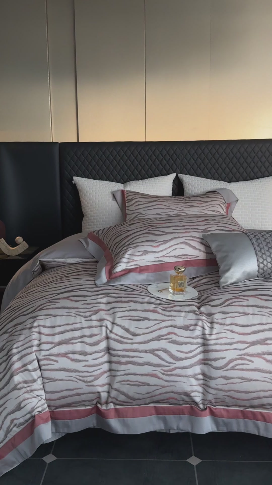 裸睡星人必入！斑马纹四件套让我爱上赖床💤