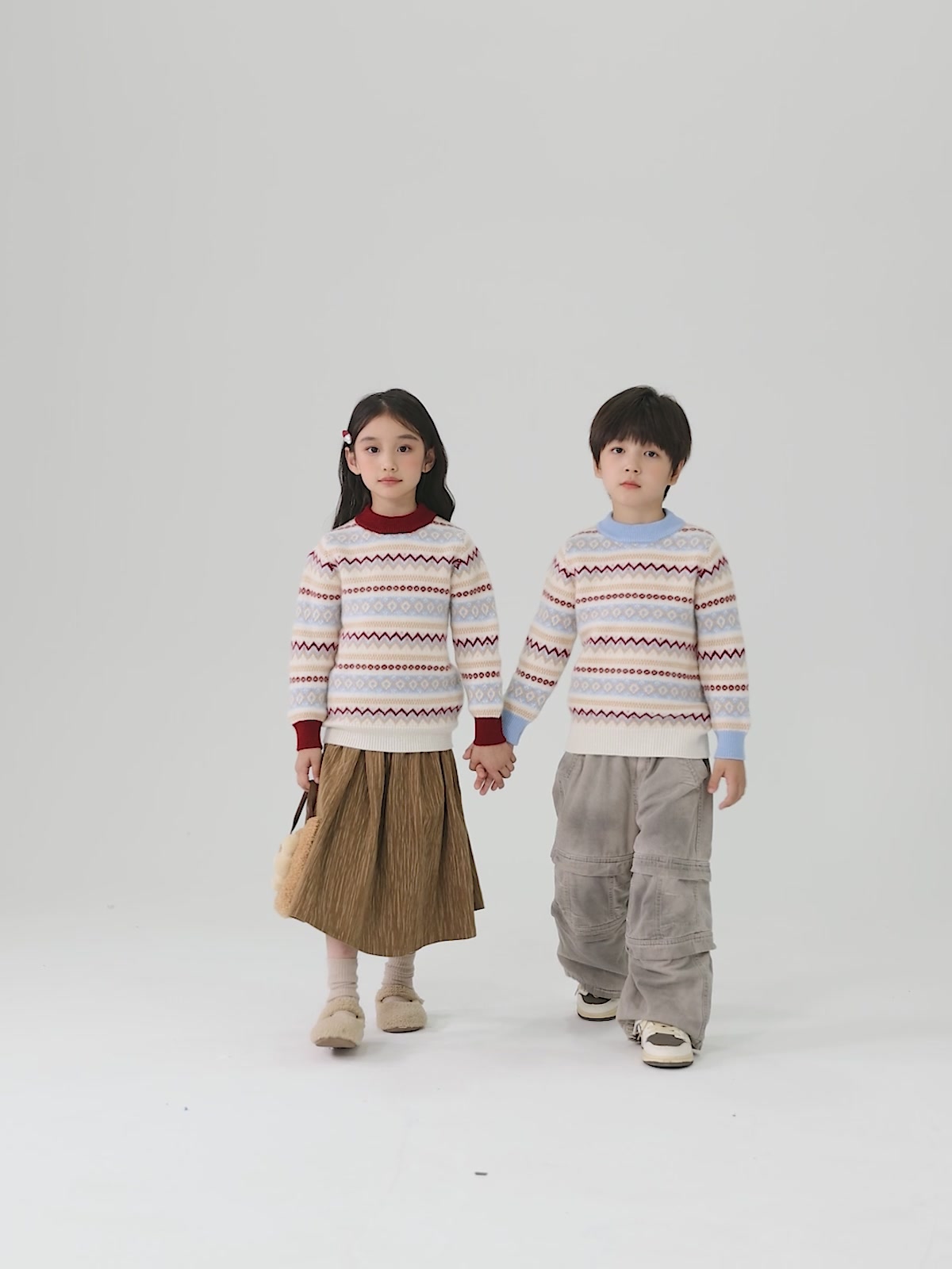 980块的儿童羊毛衫，值吗？暖若娇彩条提花加厚款真实体验