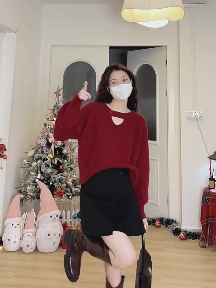 红得发烫的慵懒感，这件镂空毛衣让我成了韩剧女主角？