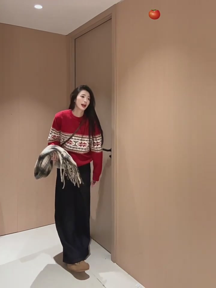 圣诞红费尔岛针织衫测评：复古提花氛围感拉满，但细节控慎入！