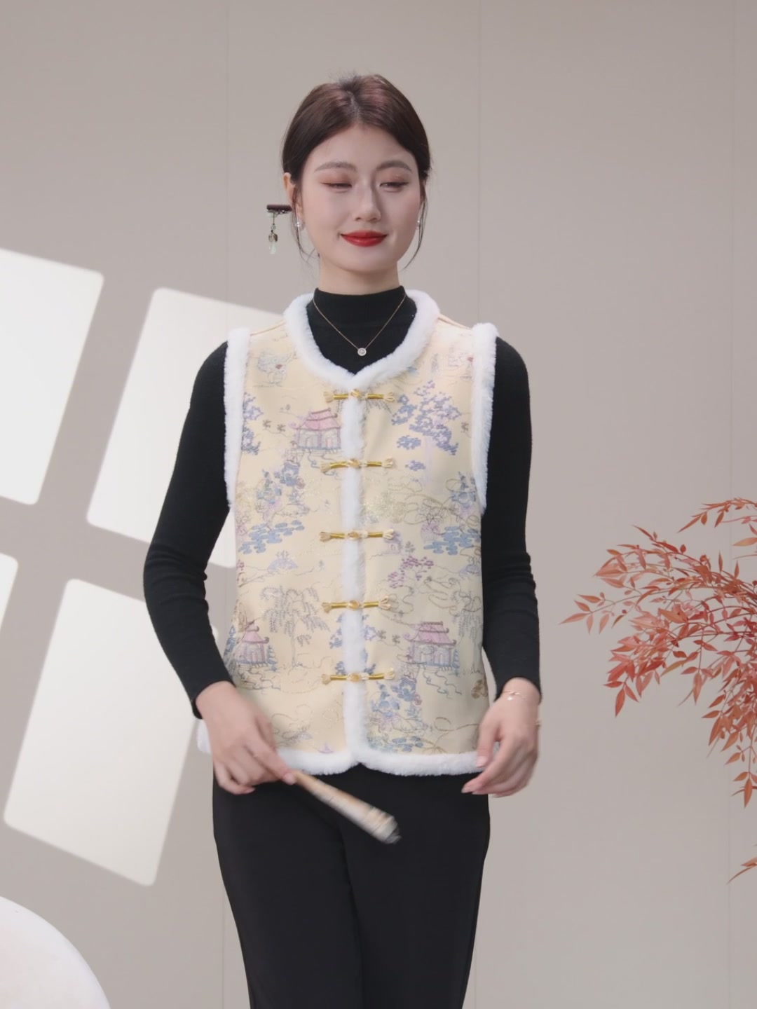 给妈妈挑的宝藏马甲，文艺复古又保暖，她穿上笑开了花🌸