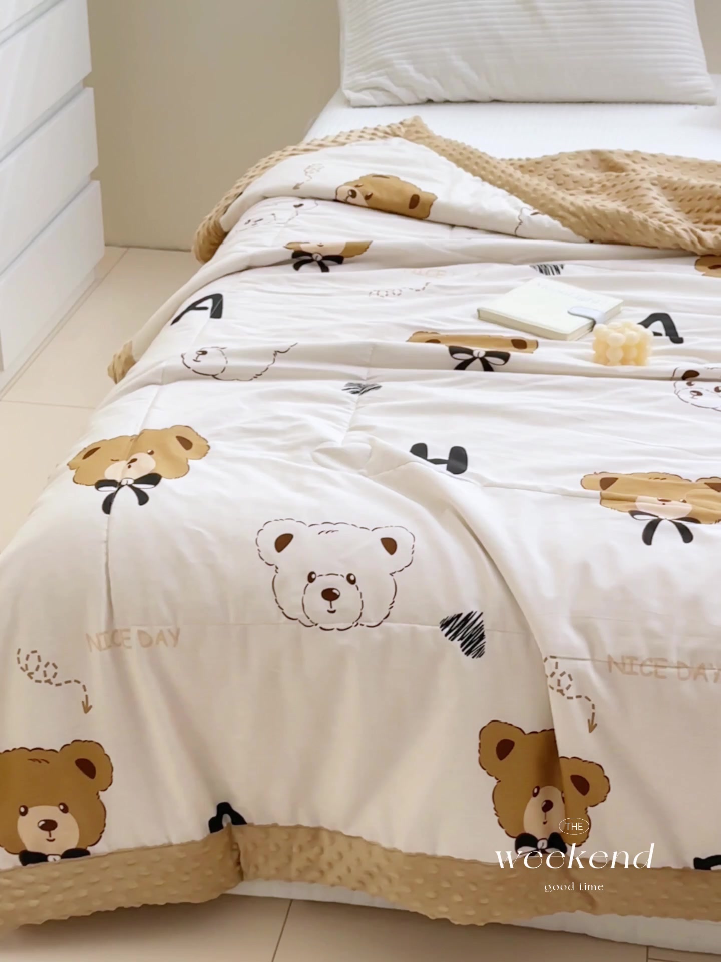 蕊丝坊RIOUS三层毛毯体验：亲肤全棉+豆豆绒，双面可用，夏被空调被的性价比之选