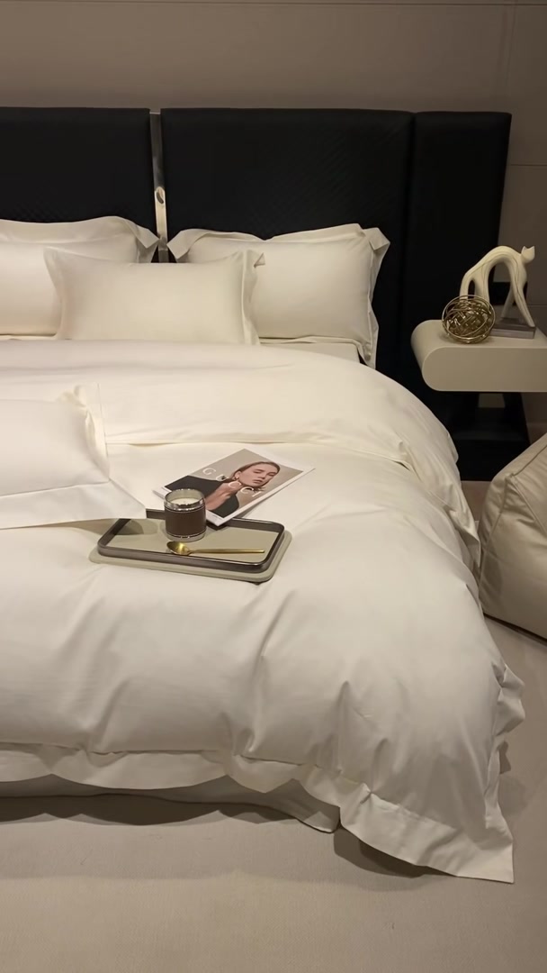 睡进五星级酒店！逸茉100支长绒棉四件套，亲测比裸睡还舒服😍