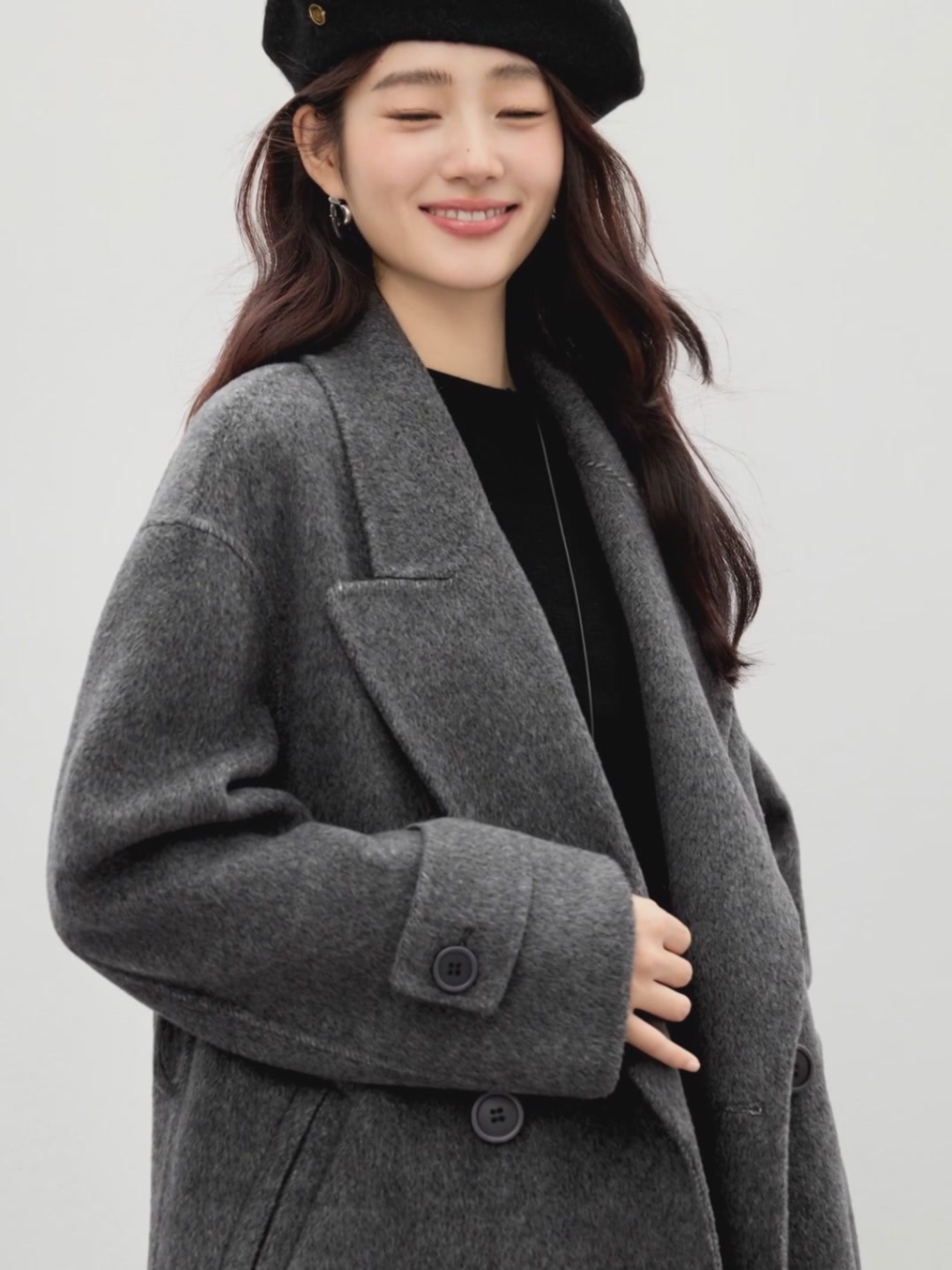 秋水伊人这件羊毛外套，通勤族给我锁死！