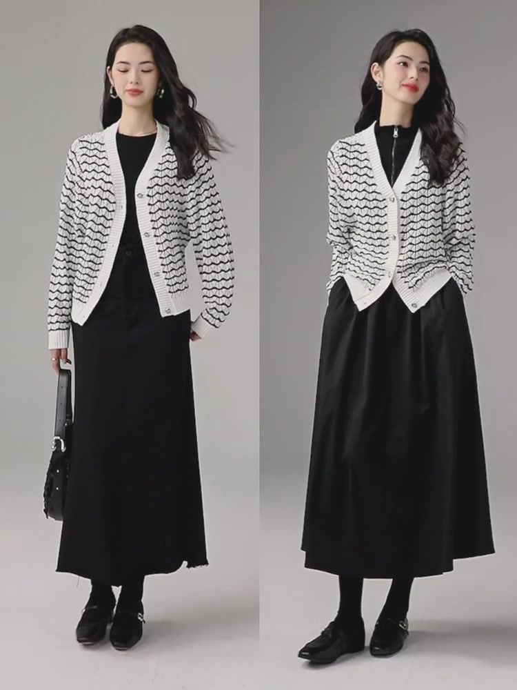 晚白ONEBUYE条纹针织开衫：春季衣橱里的“百搭王”，但价格让我有点冲动！