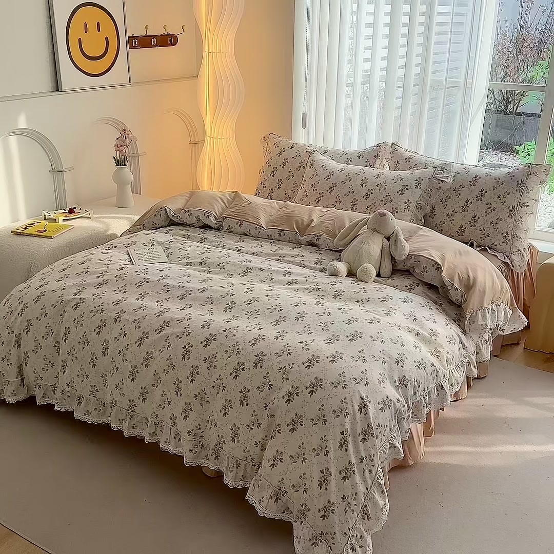爸妈的碎花梦：法式田园风四件套，让卧室秒变浪漫花园