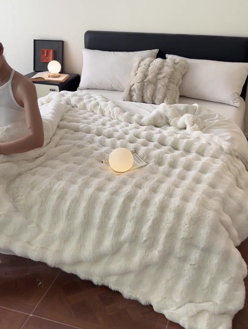 一条能让我安心入眠的法式毛毯，爸妈的贴心选择