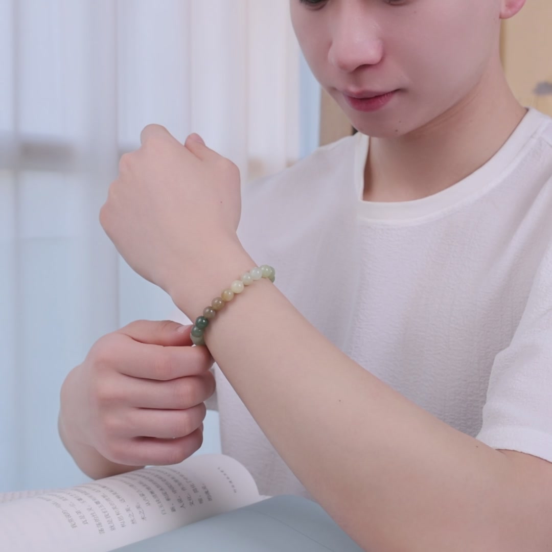 和田玉渐变手串开箱：338块值不值？我戴了半个月的真实感受