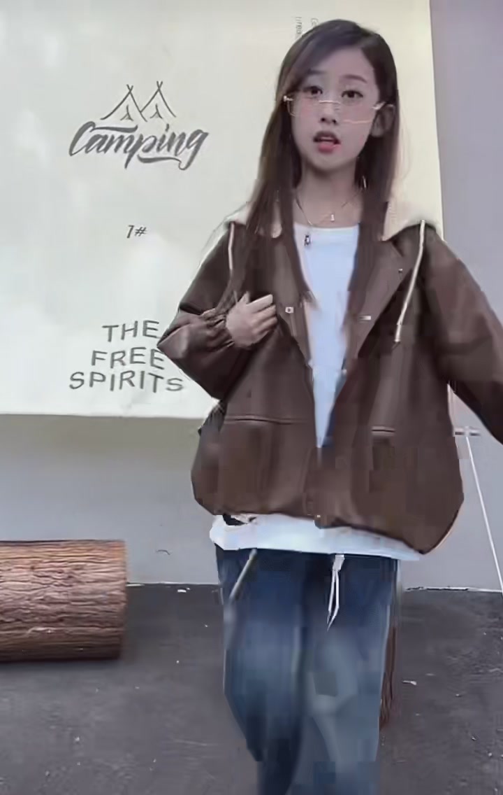 萌娃变身酷girl！camkids女童皮衣，时髦又实用，春秋穿搭新宠