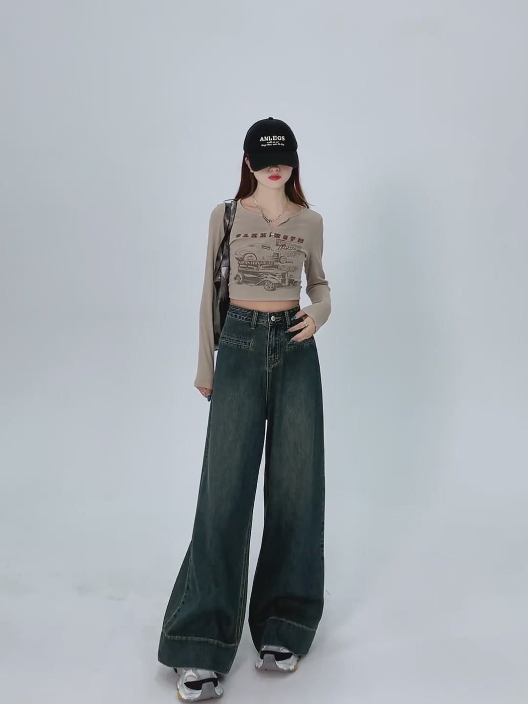 歌谛婕垂感高腰阔腿牛仔裤：298元买来的“拖地”体验，值吗？