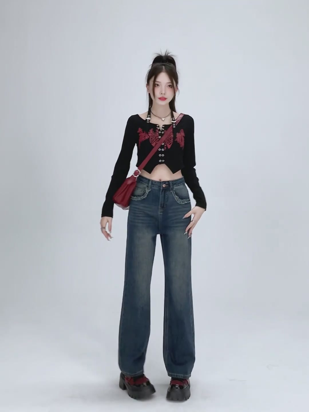 冬日复古风必备！这条加绒牛仔裤也太好穿了吧😍