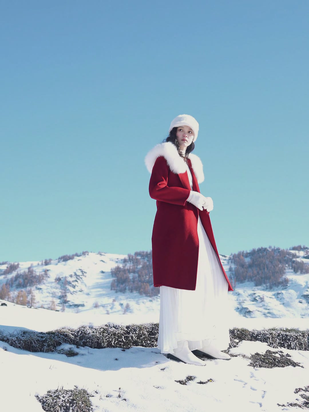 秋水伊人狐狸毛领毛呢外套：4638元值不值？真实上身体验分享