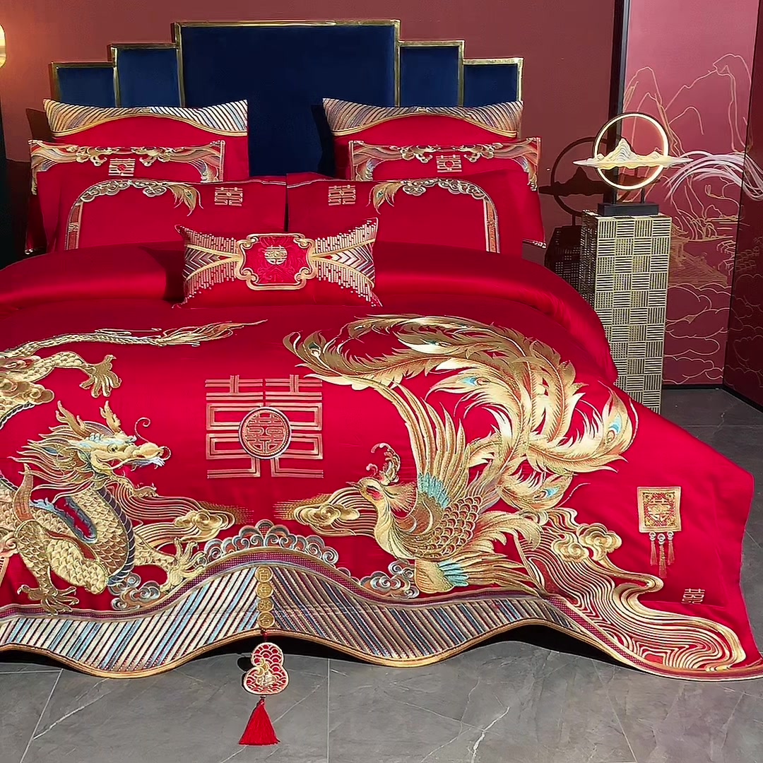 婚房必备！眠格纯棉刺绣四件套，高级感拉满！