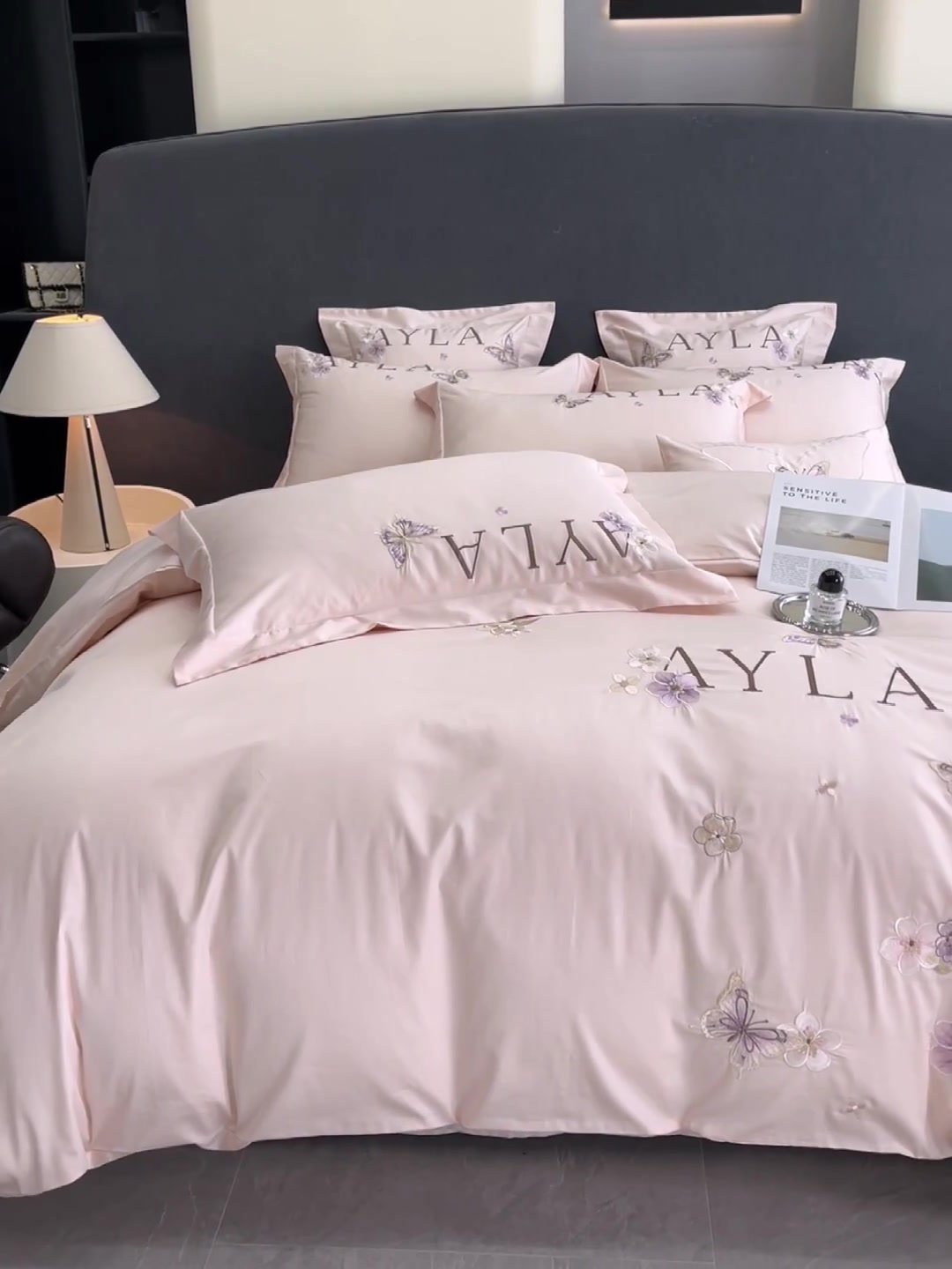 池羽轻奢蝴蝶刺绣四件套：花一千多买套床品，我是不是疯了？