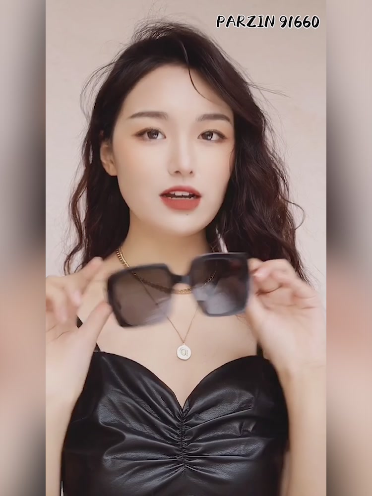 帕森PZ91660太阳镜｜小众方形大框，防晒又显脸小！