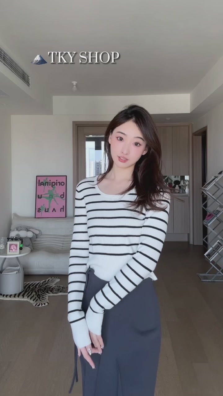 TKY SHOP压褶中长裙：春季显瘦的抽象艺术