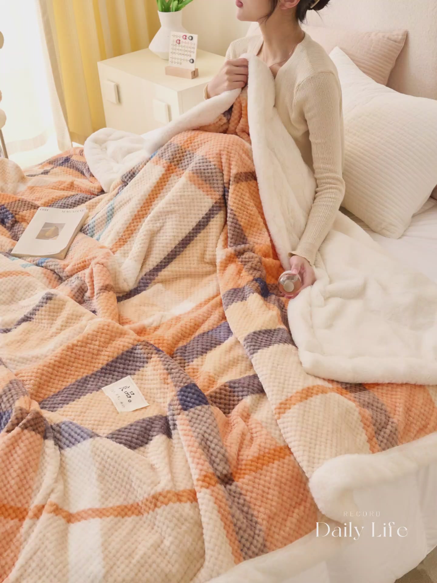 外贸家纺的豆豆绒羊羔绒双层毛毯：办公室午睡神器还是智商税？