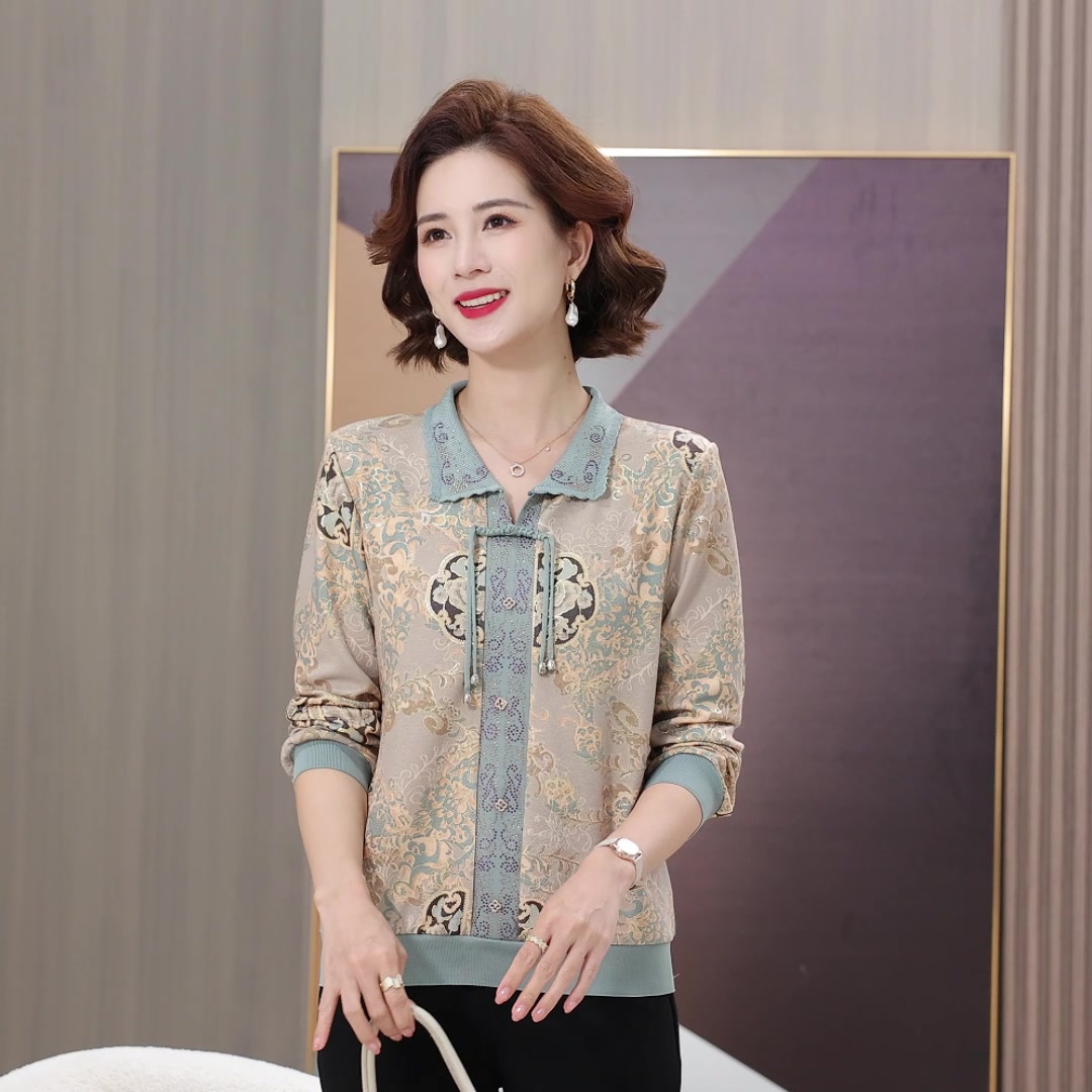 妈妈的新中式针织衫，穿上秒变‘不老女神’！