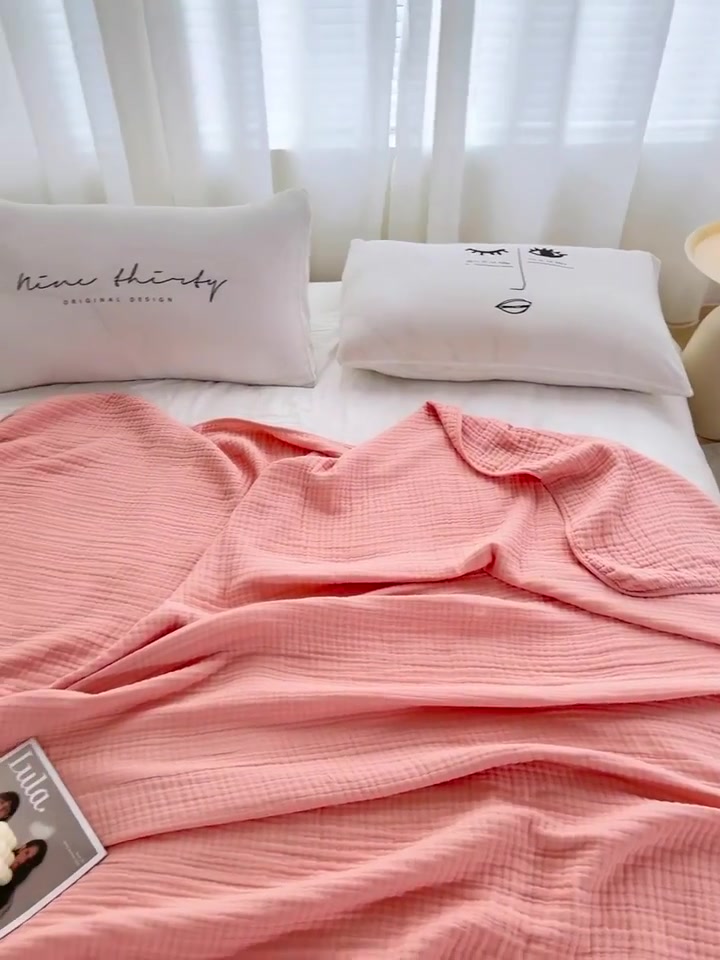 池羽六层纯棉纱布被：办公室午睡神器，宝宝也能盖的万能毯！