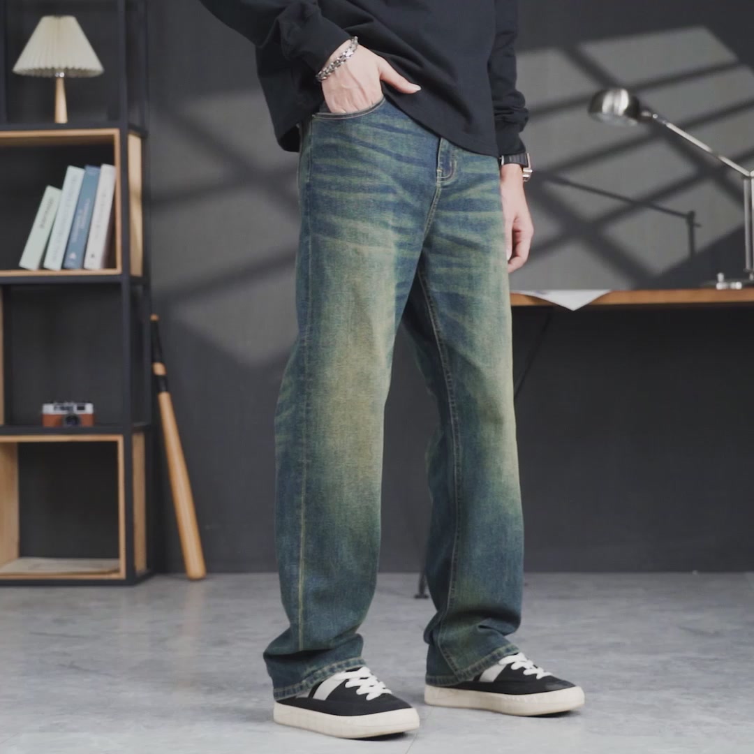 这条做旧牛仔裤，让我秒回90年代复古风！