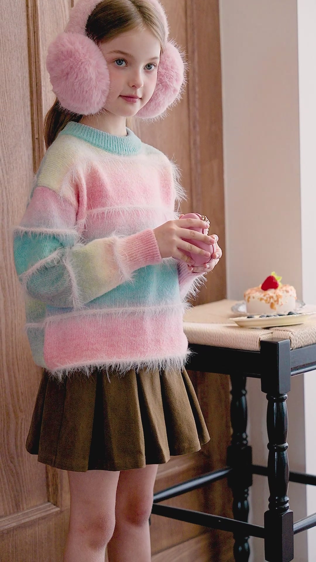 给女儿买的第一件渐变色毛衣！勇敢尝试新风格，她超爱！