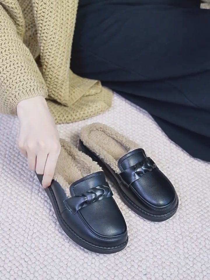 妈妈鞋界的黑马！意达鸟加绒真皮拖鞋，冬天脚感绝了🔥