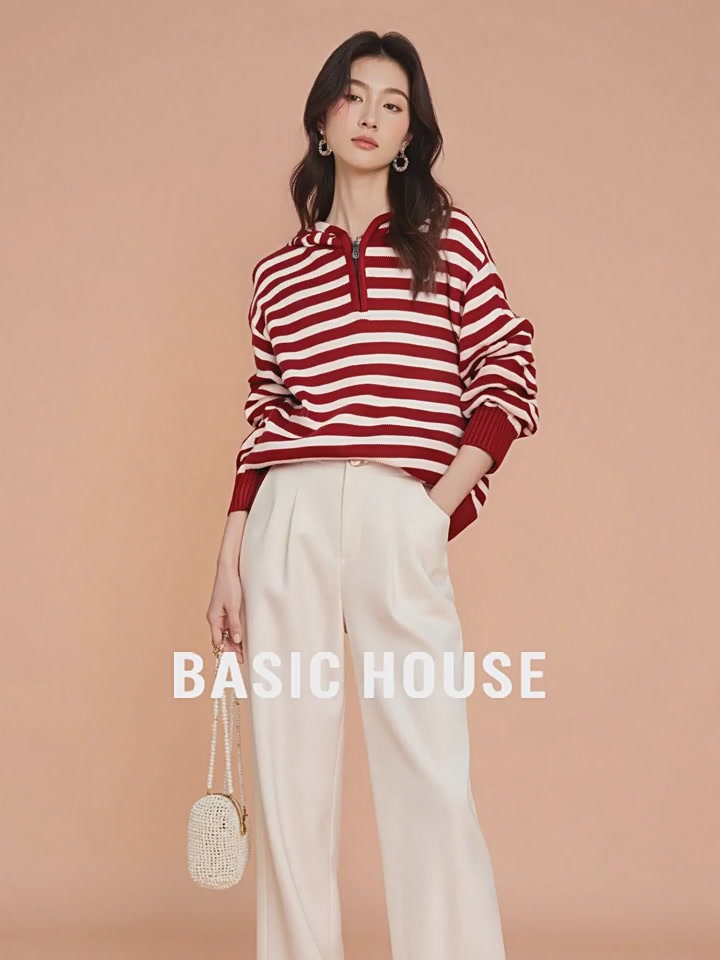 百家好复古撞色条纹毛衣：718元买来的文艺与温暖