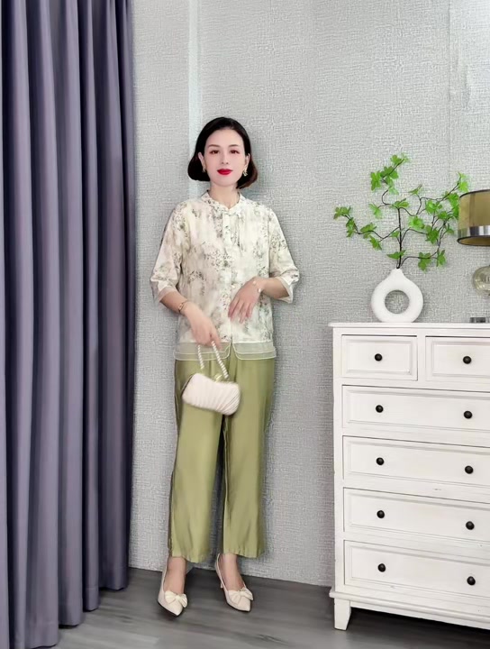 国风妈妈装免搭套装：寻蔻年华夏款休闲衬衫+裤子，1298元值不值？