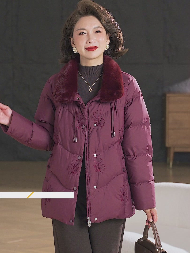 国风刺绣棉袄，妈妈穿上秒变贵妇！