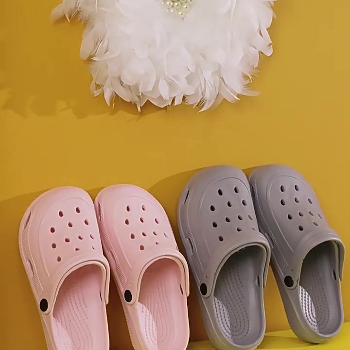 这双洞洞鞋也太舒服了吧！海边沙滩必备，男女都能穿