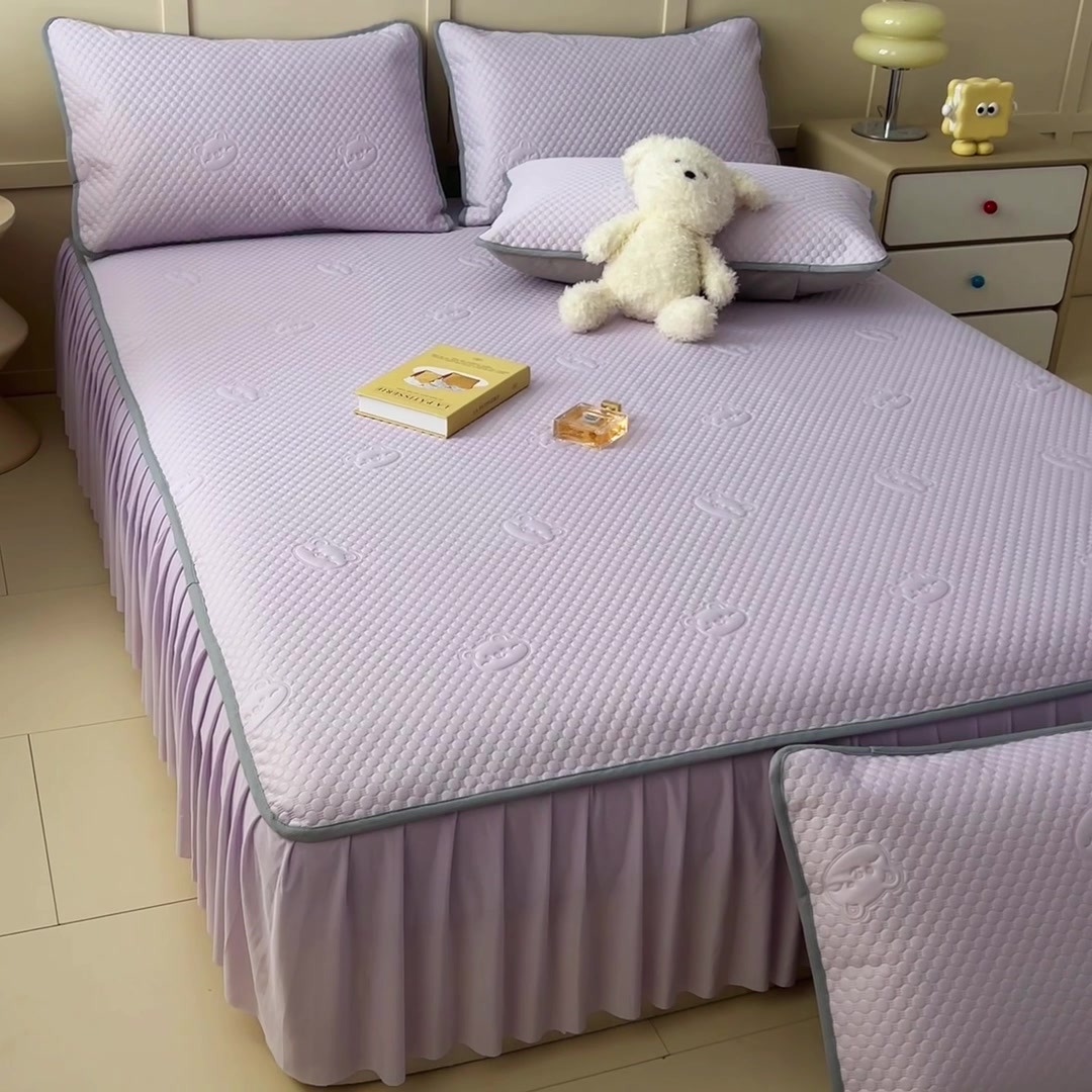 夏日降温神器！寐芸阁冰豆豆凉席小熊头床裙款，真的能让你一夜好眠吗？