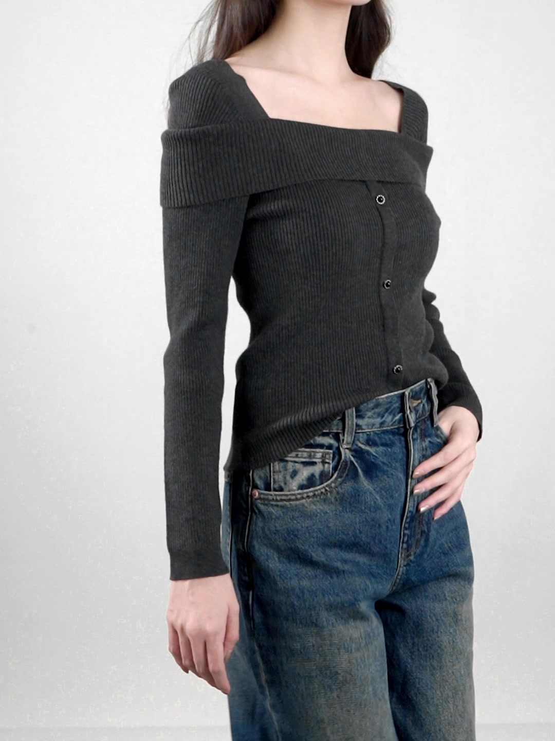 穿上这件毛衣，我差点以为自己是韩剧女主角！