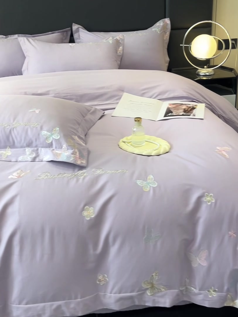 逸茉蝴蝶刺绣四件套：轻奢床品界的颜值担当，但价格让我有点肉疼