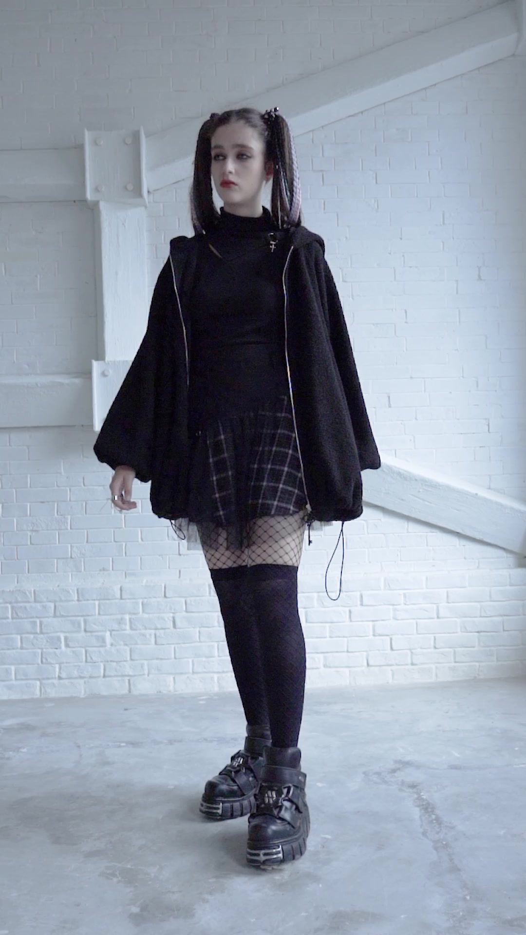 PUNK RAVE半裙测评：网纱拼接格纹，高腰设计真能显瘦？