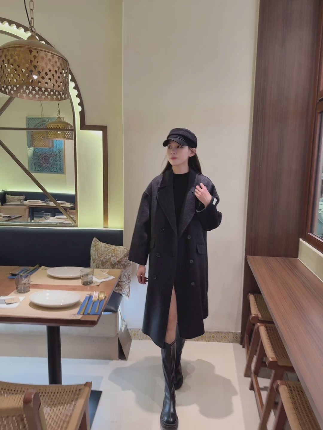 冬天穿这件双面呢大衣，高级感直接拉满！