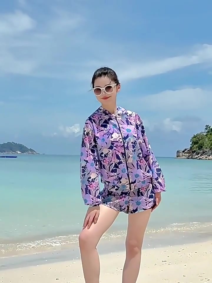 芭比BARBIE泳衣三件套：微胖女孩的遮肉显瘦神器，保守也能美翻天！
