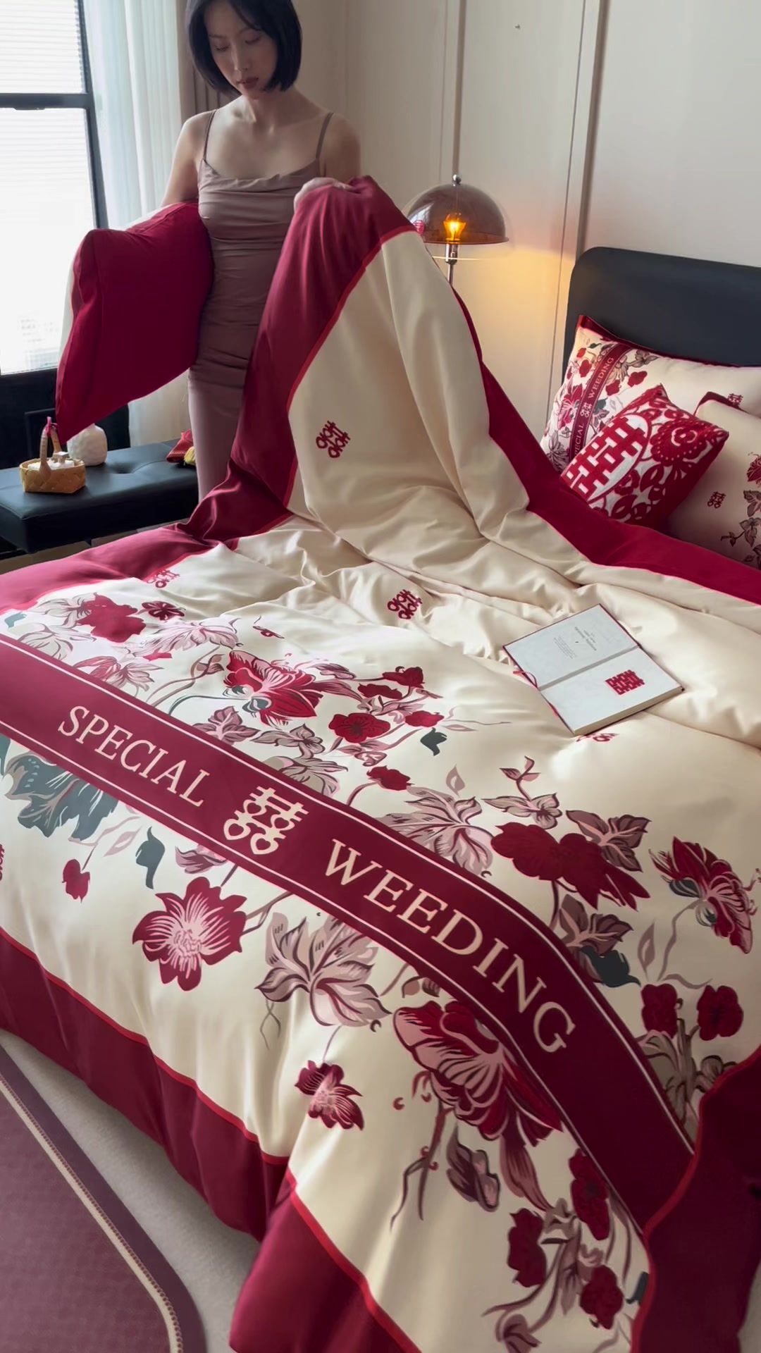 结婚必备的浪莎四件套，喜庆又舒适，但细节还需打磨