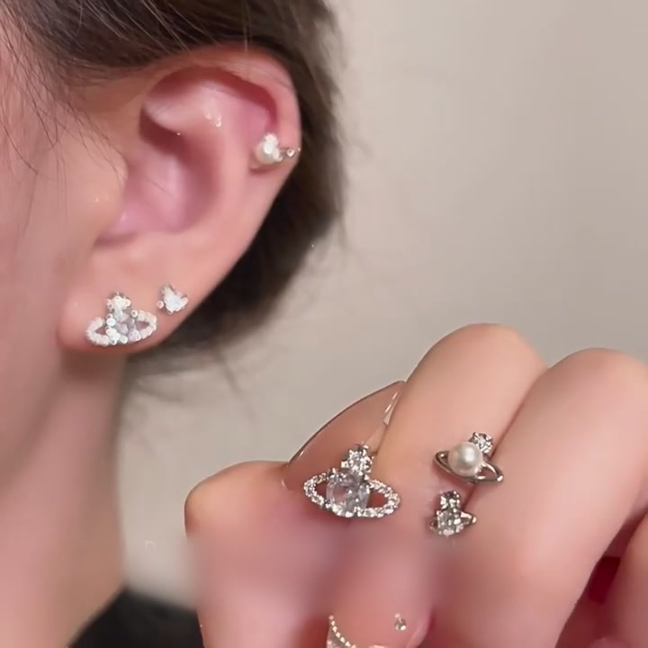 DTOTO星球耳钉｜999足银养耳洞必备，小众高级感get！
