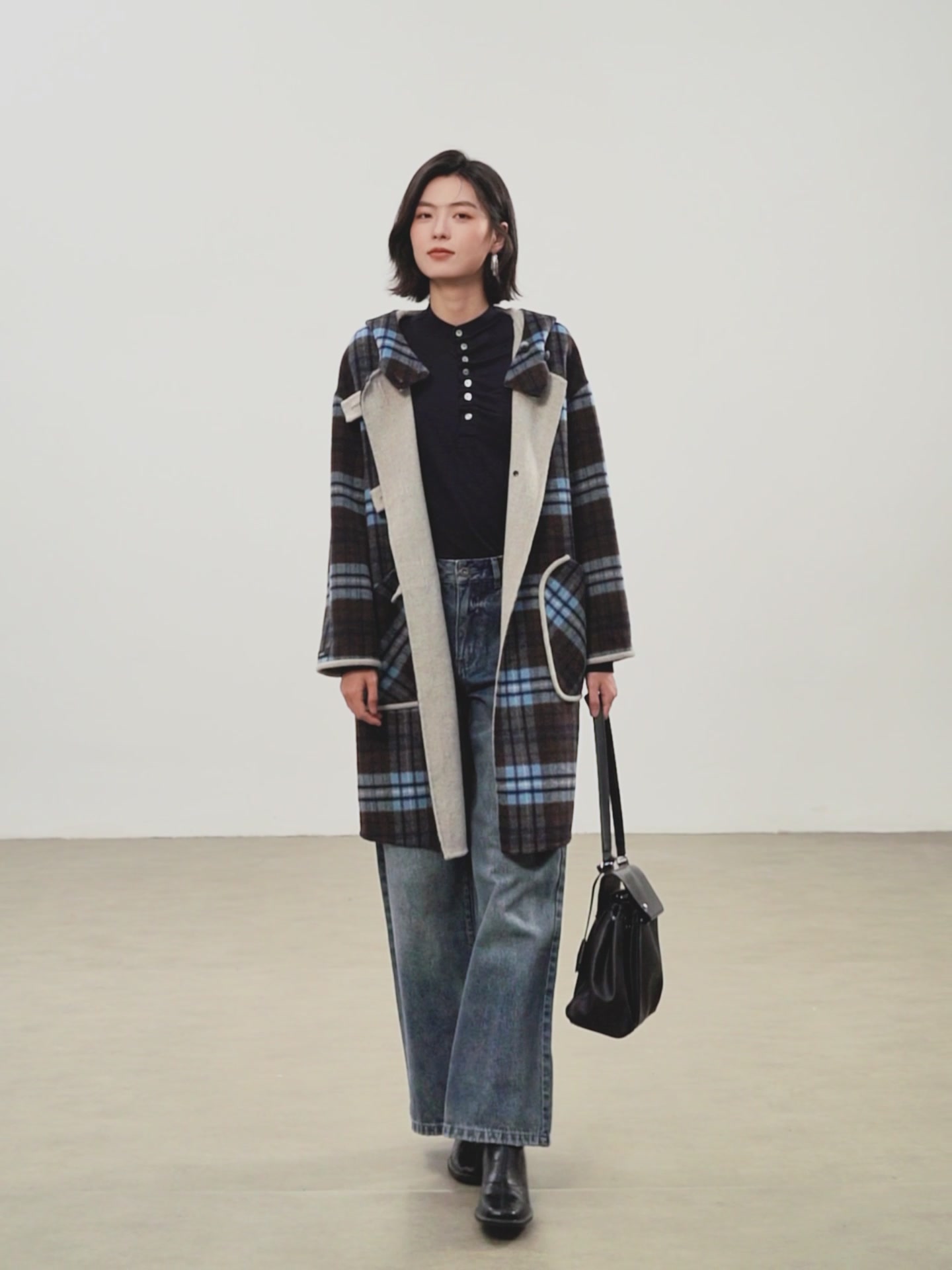 佧茜文缪系双面呢大衣：学院风也能穿出高级感？